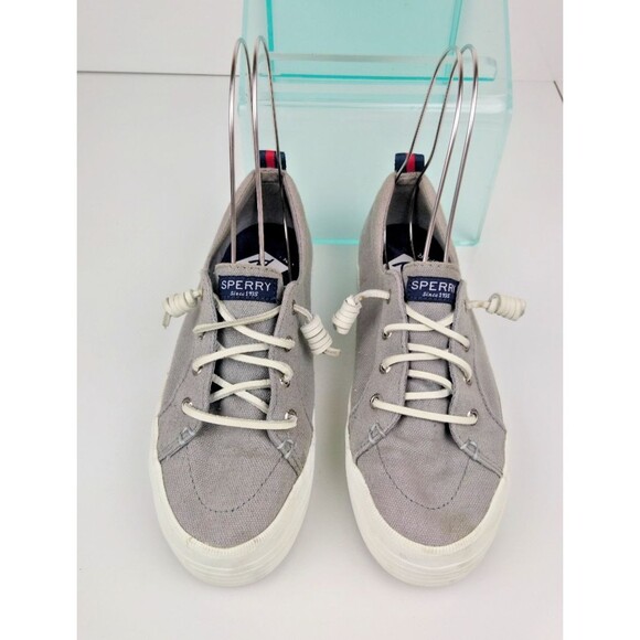 Sperry Women's Crest Vibe Triple Canvas Platform Sneakers Size 7 Grey - Picture 3 of 8